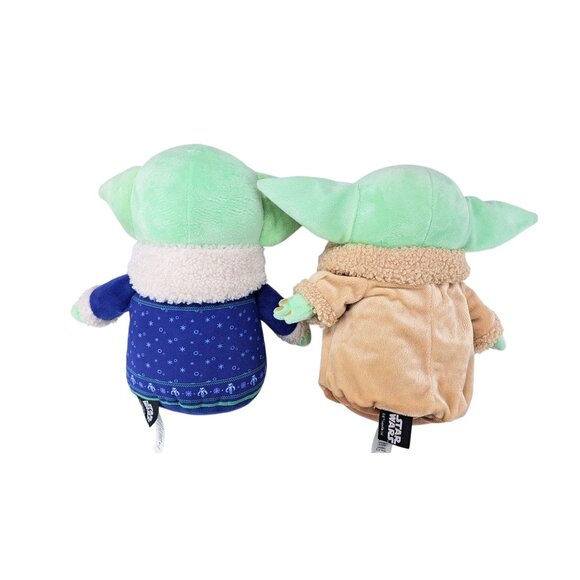 Star Wars Baby Yoda Grogu Plush Lot of 2 Christmas Mandalorian Child New NO TAGS - Picture 2 of 7
